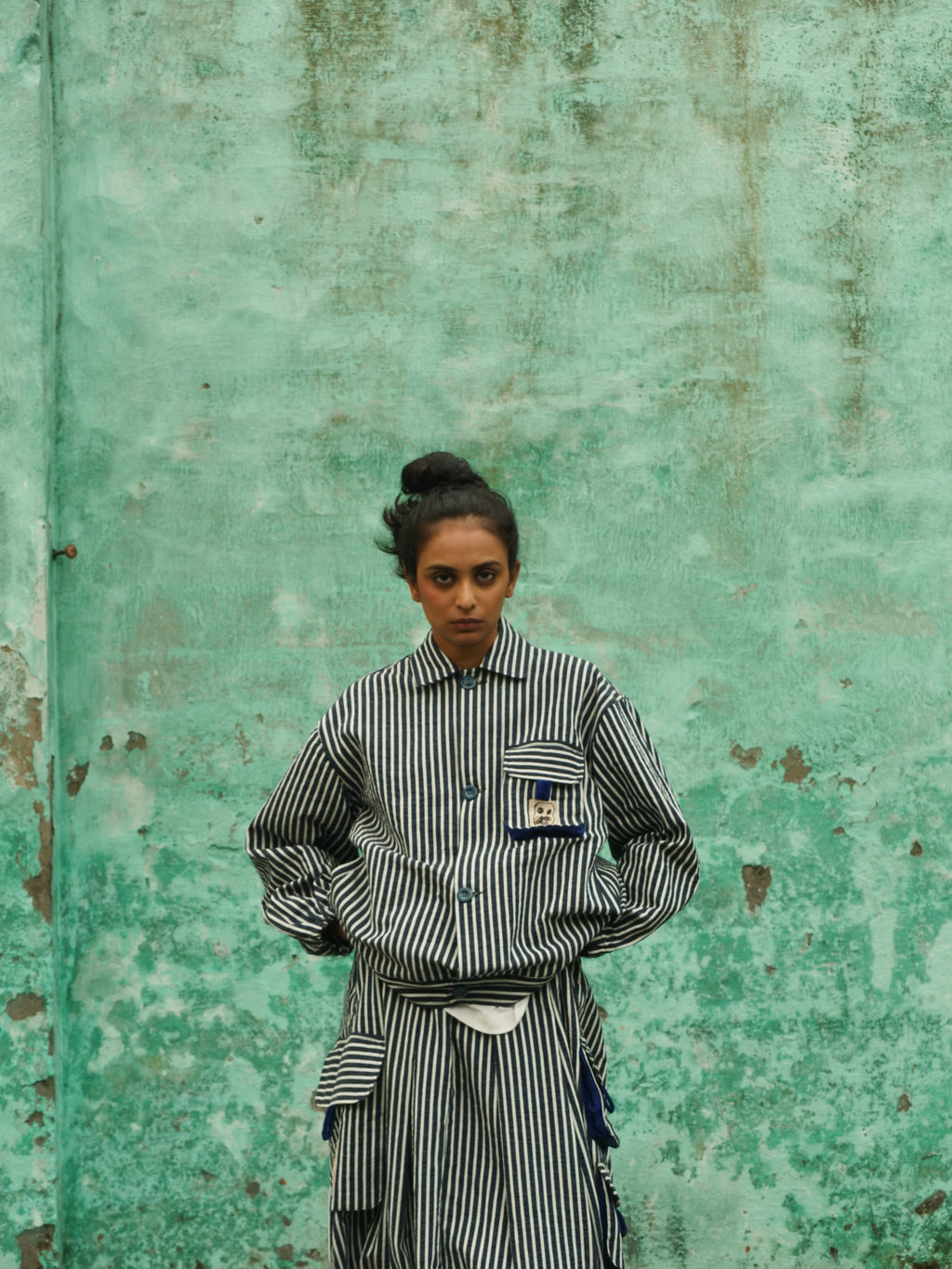 The Fluted slate jacket