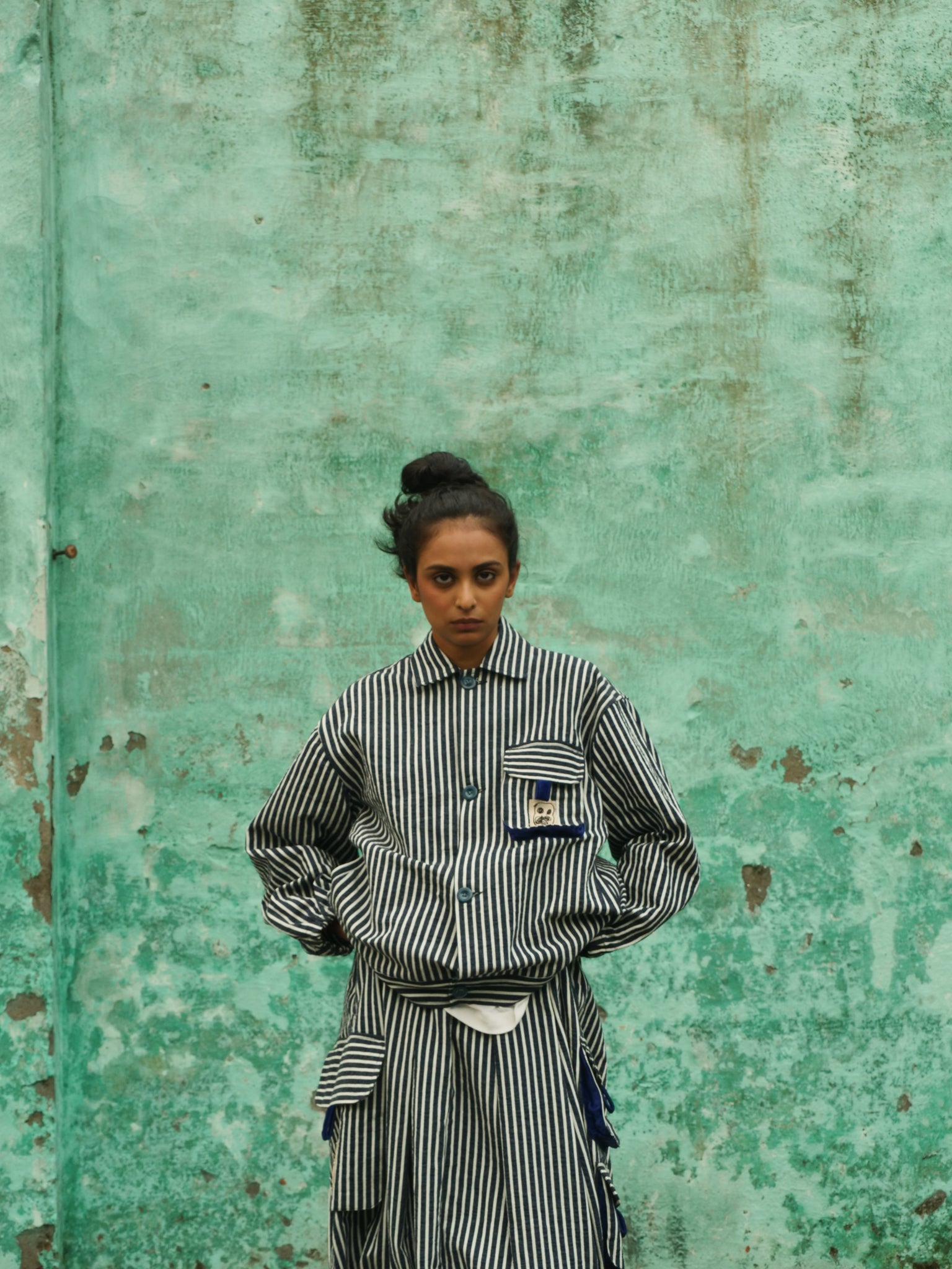 The Fluted slate jacket