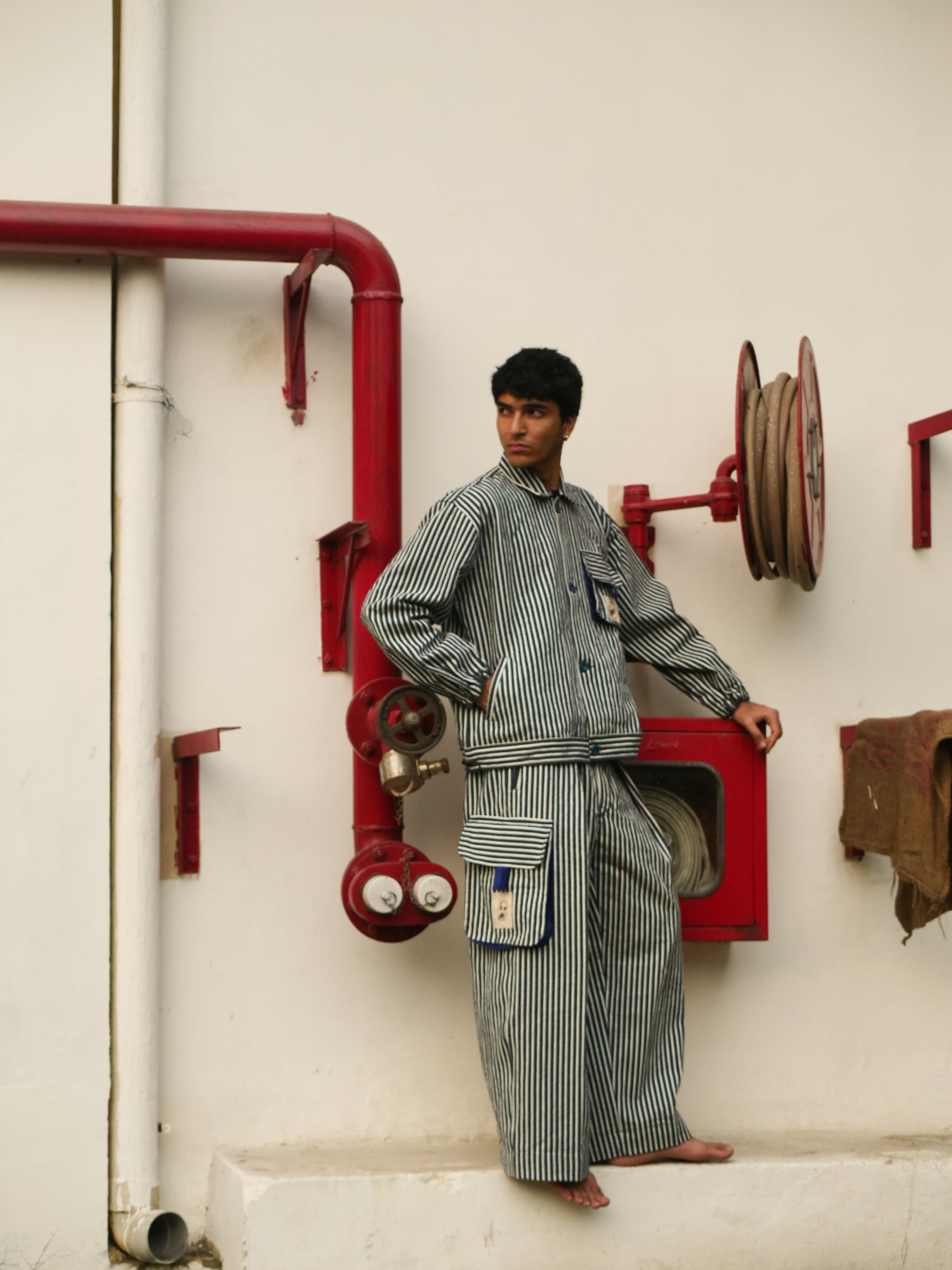 The Fluted slate jacket